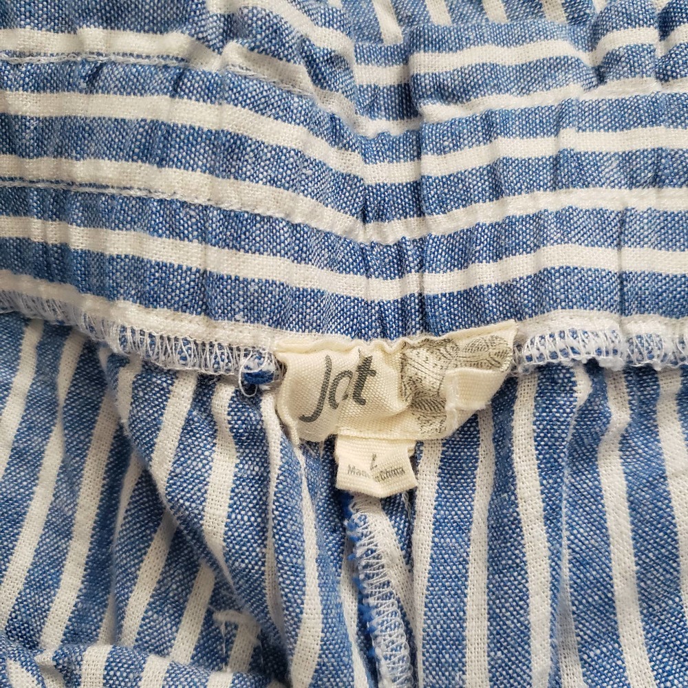 JOLT Blue White Striped Paper Bag Pants L - Picture 4 of 6
